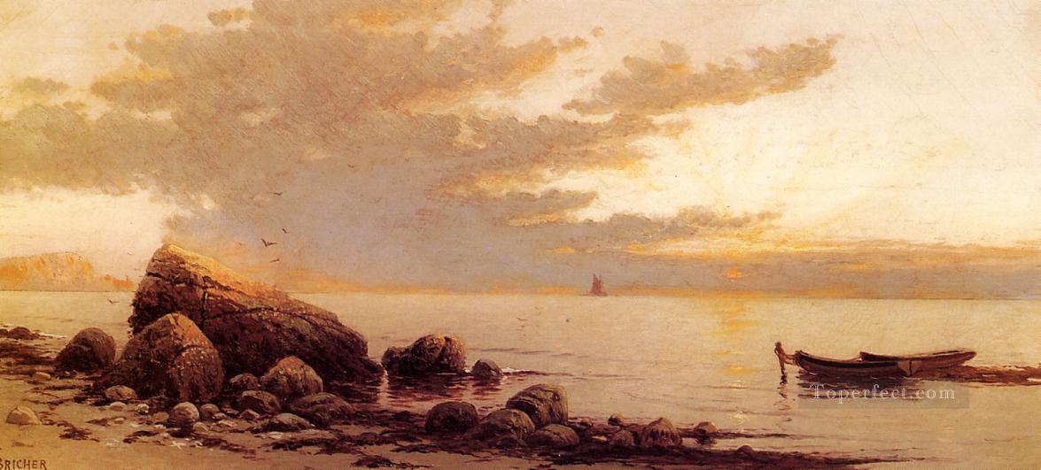 Sunset beachside Alfred Thompson Bricher Oil Paintings